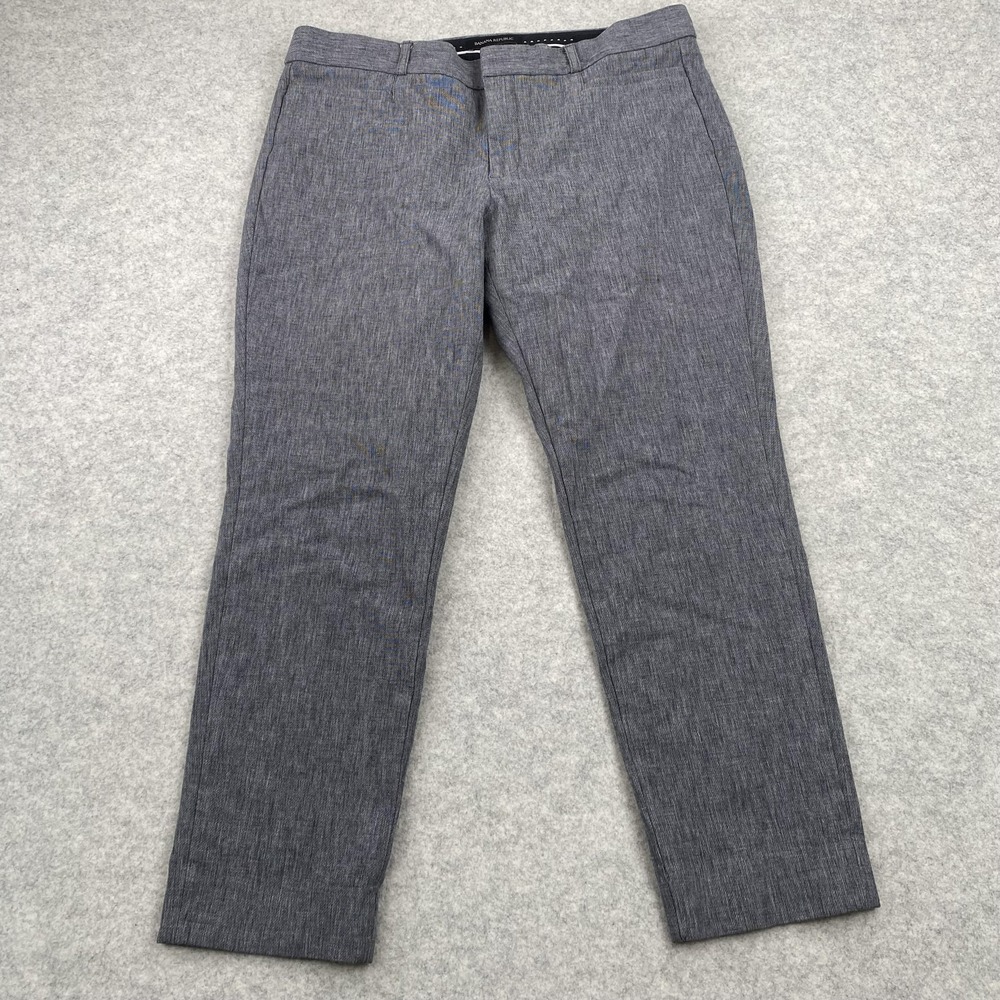 Banana Republic Pants Womens 12 (34x25) Gray Sloan Slim Straight Work Office